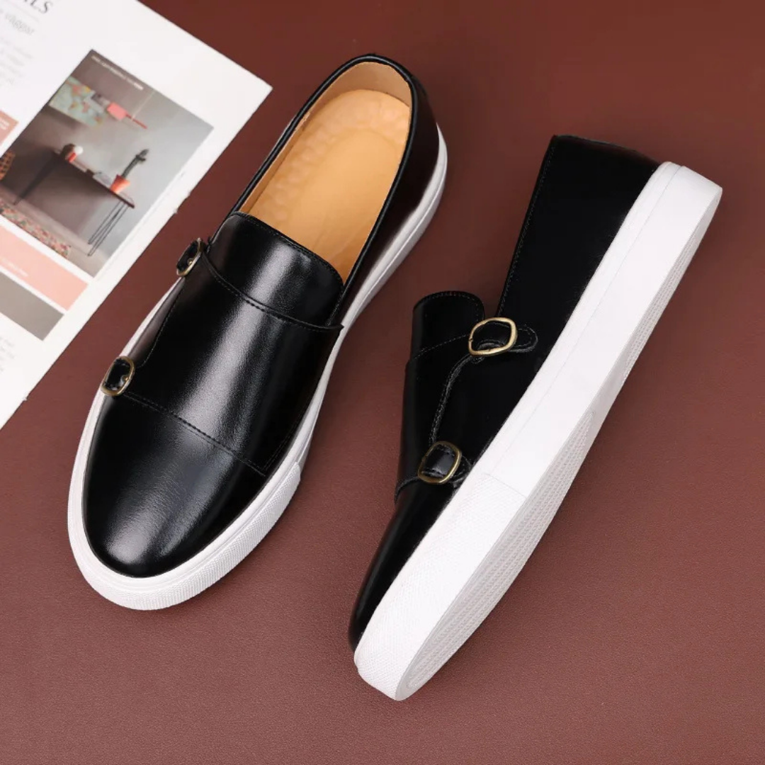 Andrew | Men's Double Monk Strap Slip-On Sneakers