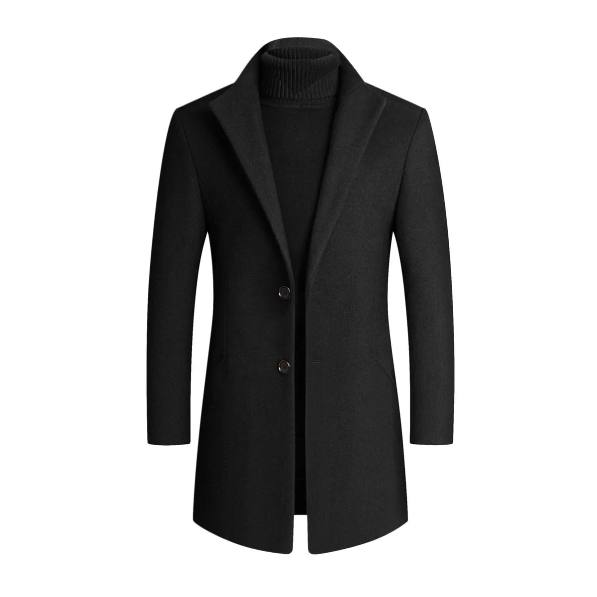 Andrew | Men's Notched Lapel Mid-Length Overcoat