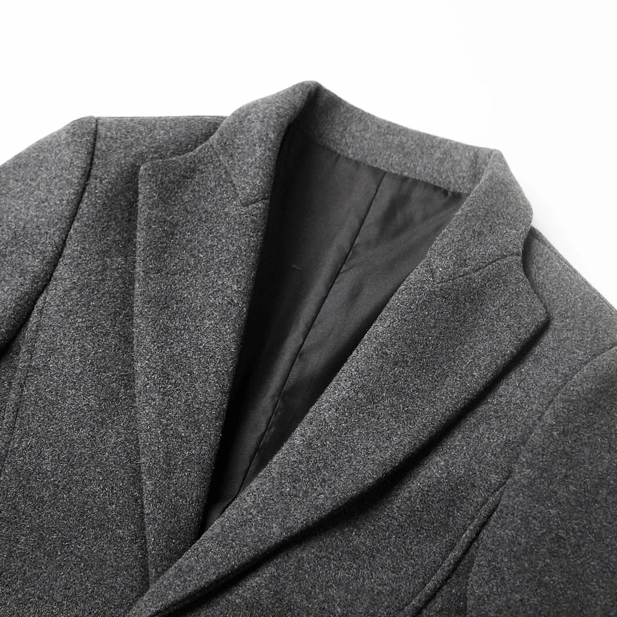 Andrew | Men's Notched Lapel Mid-Length Overcoat