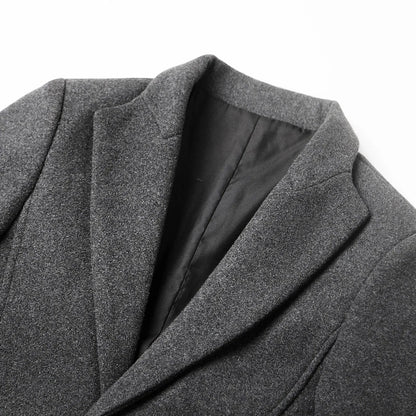 Andrew | Men's Notched Lapel Mid-Length Overcoat