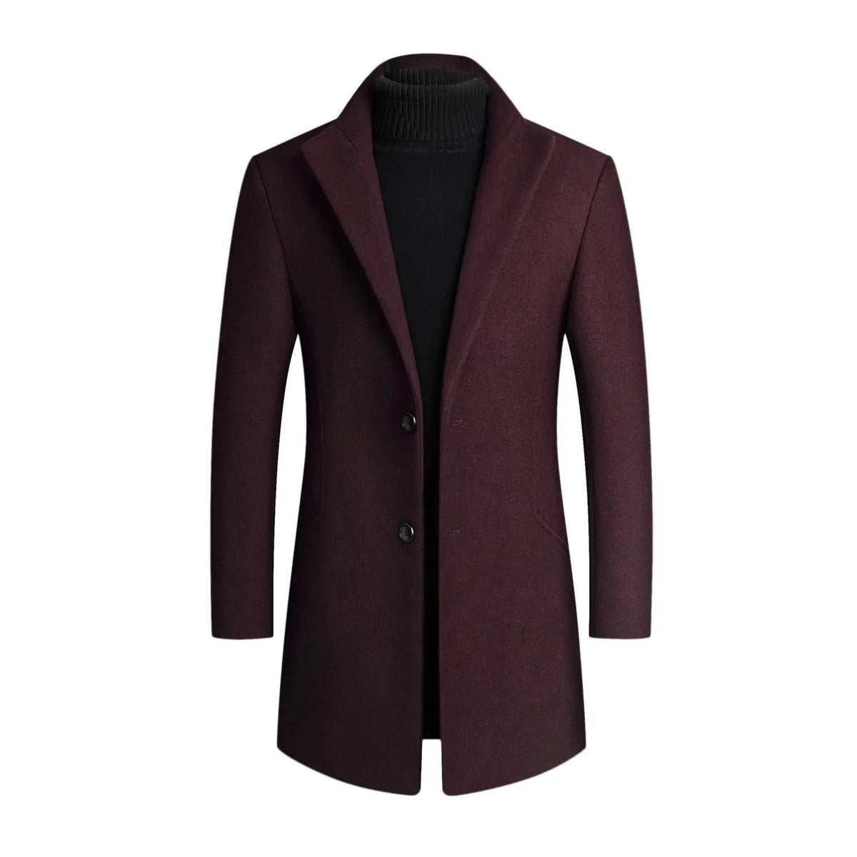 Andrew | Men's Notched Lapel Mid-Length Overcoat