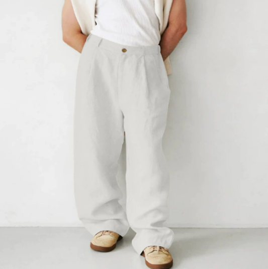 Andy | Men's High-Waisted Pleated Trousers