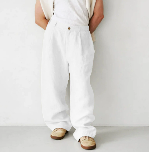 Andy | Men's High-Waisted Pleated Trousers
