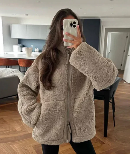 Ann | Women's Teddy Zip-Up Coat