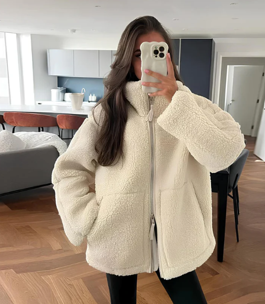 Ann | Women's Teddy Zip-Up Coat