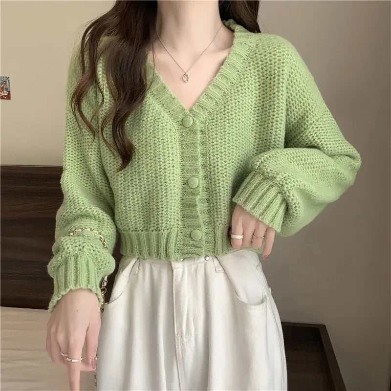 Anne | Women's V-Neck Fitted Cardigan