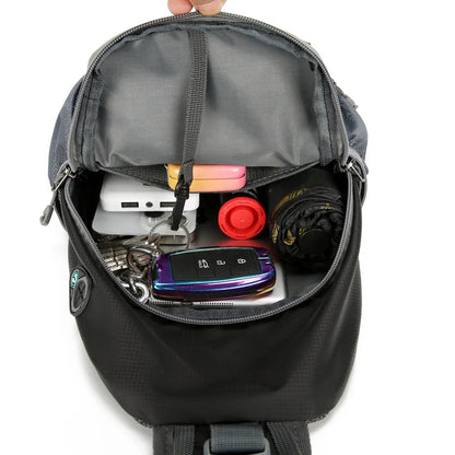 Anti-Theft Waterproof Multi-Pocket Shoulder Backpack – Lightweight Crossbody Travel Bag