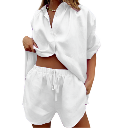 Ariana | Women's Button-Down Shorts Set