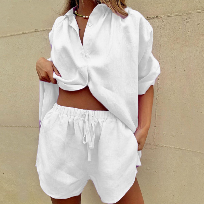 Ariana | Women's Button-Down Shorts Set