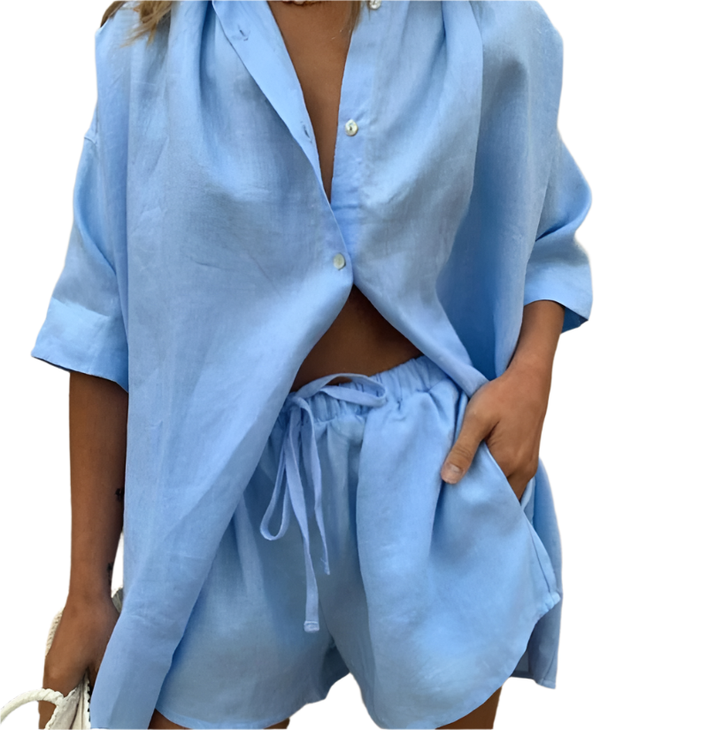 Ariana | Women's Button-Down Shorts Set