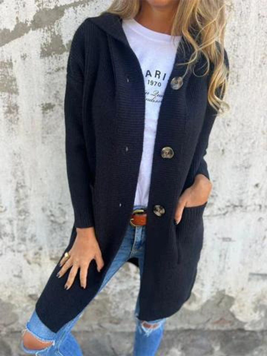 Ava | Women's Long Hooded Cardigan