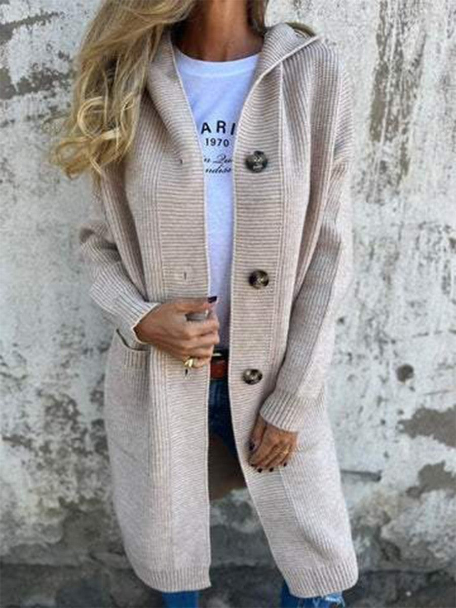 Ava | Women's Long Hooded Cardigan