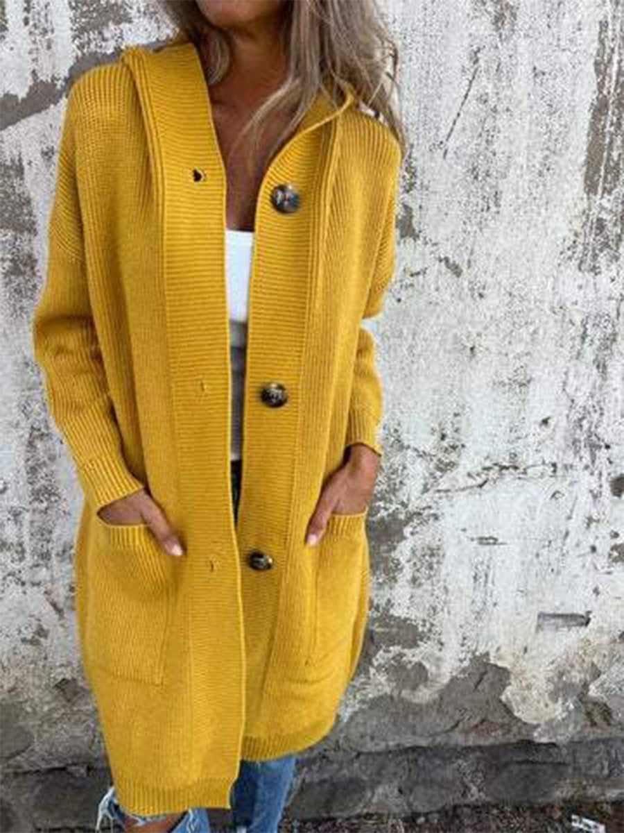 Ava | Women's Long Hooded Cardigan
