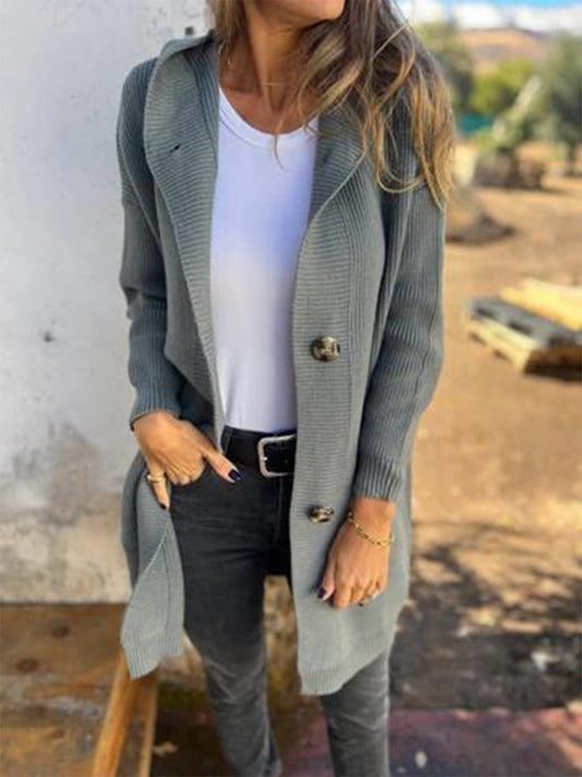 Ava | Women's Long Hooded Cardigan
