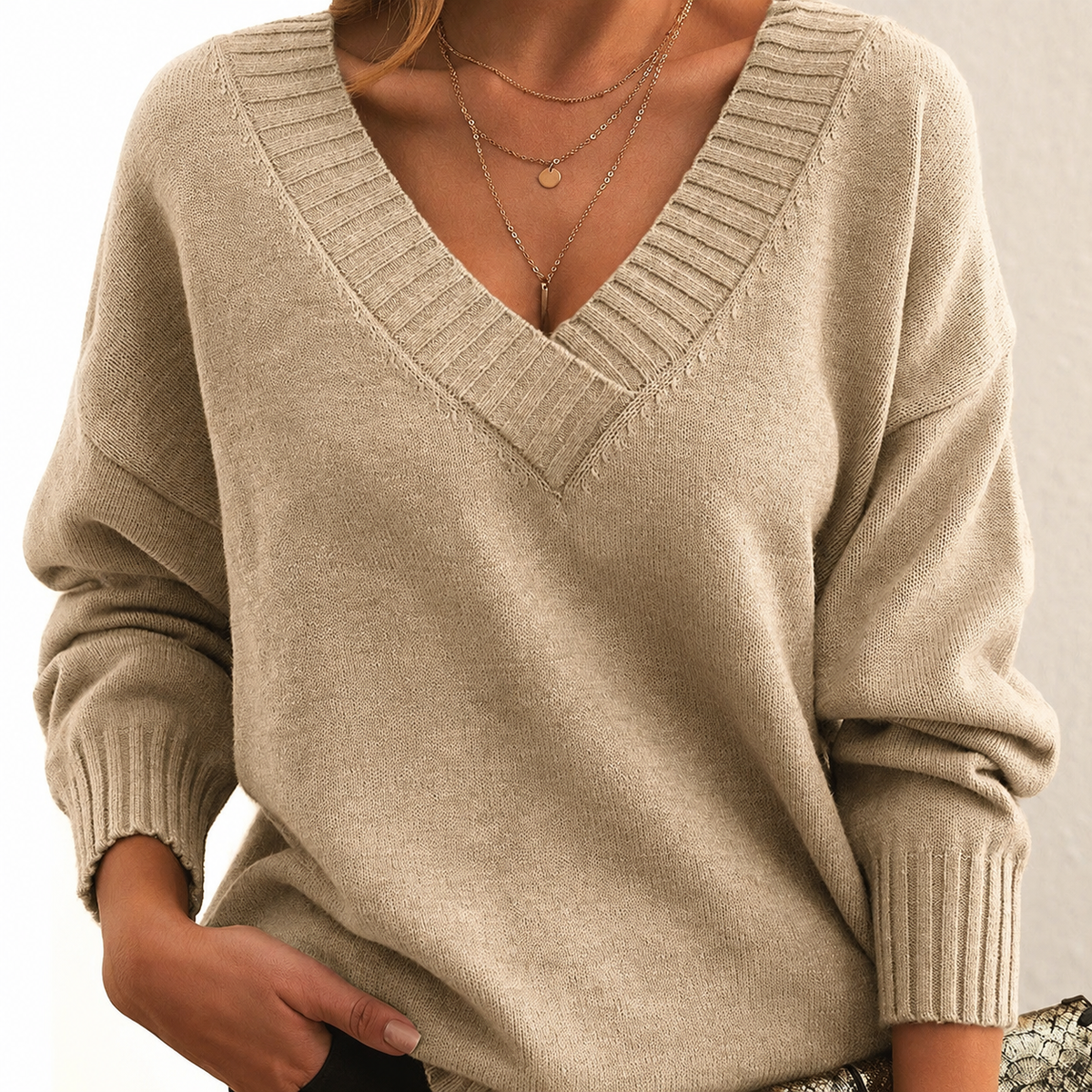 Ava | Women's Relaxed Fit V-Neck Sweater