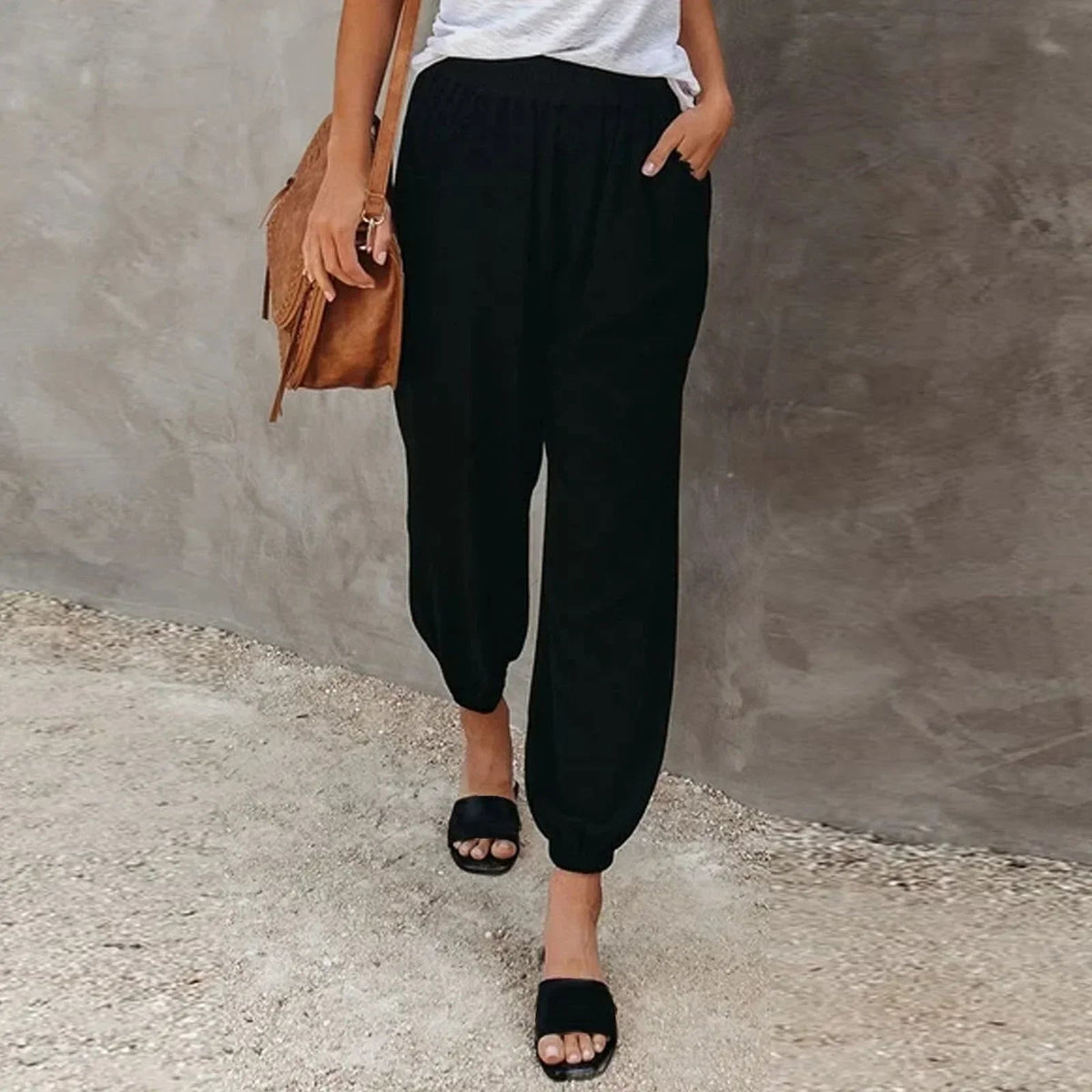 Barbara | Women's Elastic Waist Jogger Pants