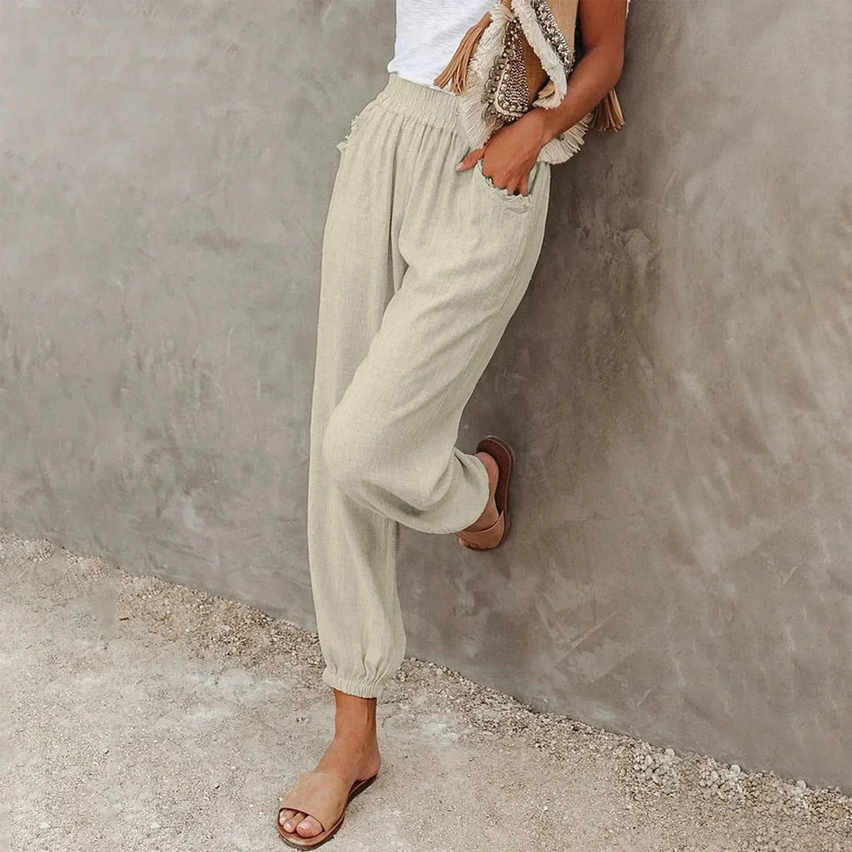 Barbara | Women's Elastic Waist Jogger Pants