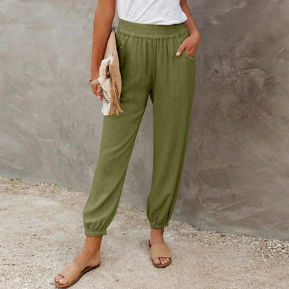 Barbara | Women's Elastic Waist Jogger Pants