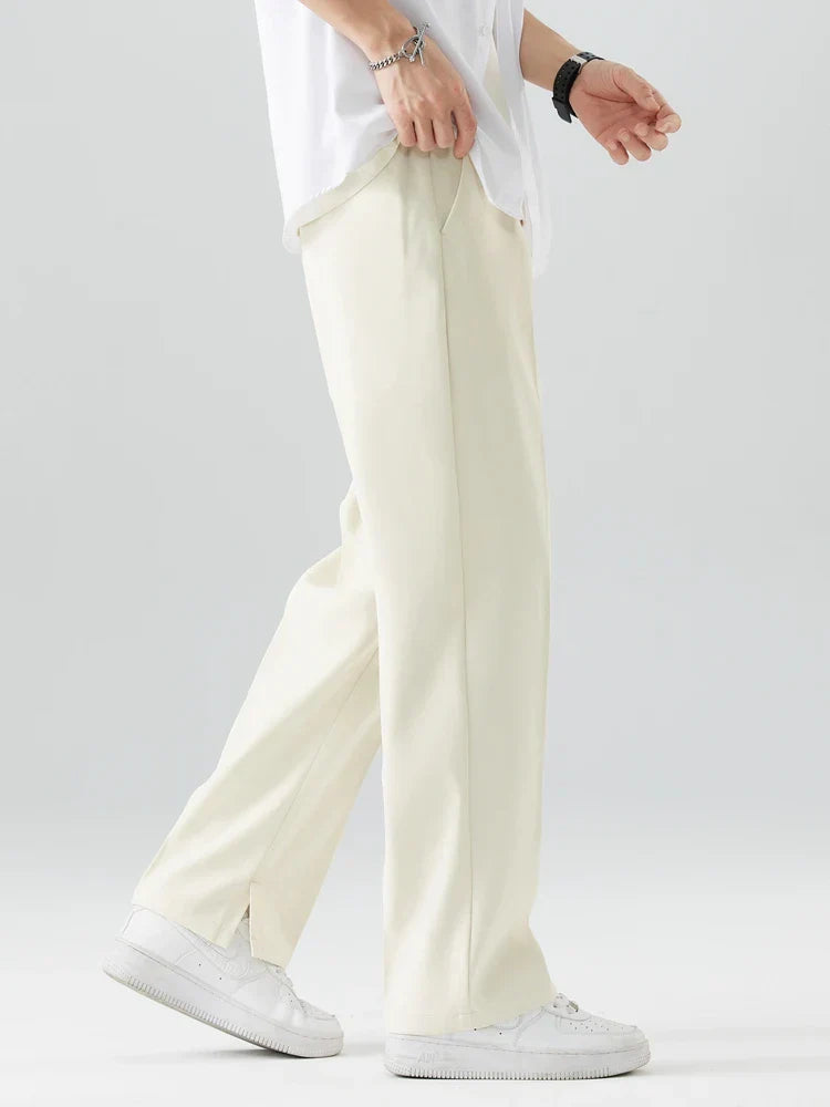 Barry | Men's High-Waisted Pleated Wide Leg Pants