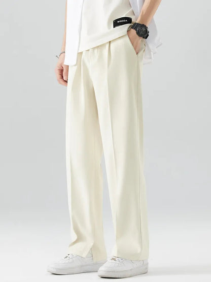 Barry | Men's High-Waisted Pleated Wide Leg Pants