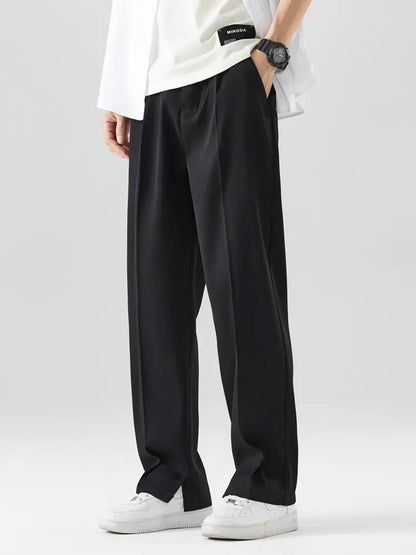 Barry | Men's High-Waisted Pleated Wide Leg Pants
