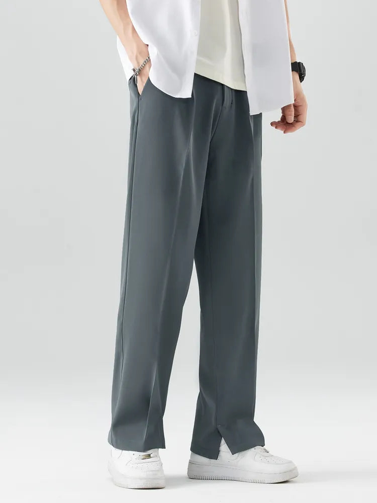 Barry | Men's High-Waisted Pleated Wide Leg Pants