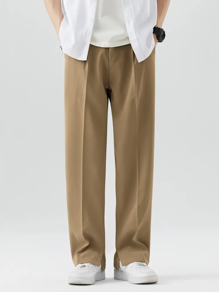 Barry | Men's High-Waisted Pleated Wide Leg Pants