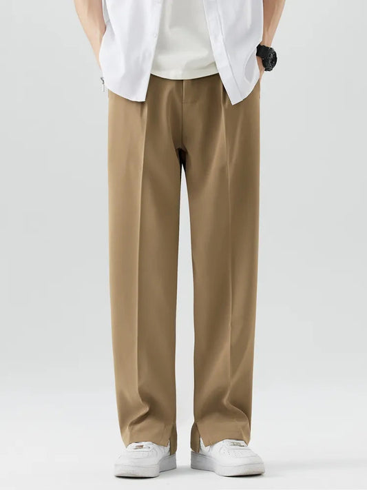 Barry | Men's High-Waisted Pleated Wide Leg Pants