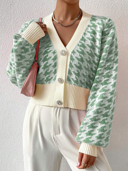 Betty | Women's Cropped V-Neck Cardigan
