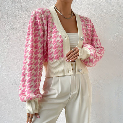 Betty | Women's Cropped V-Neck Cardigan