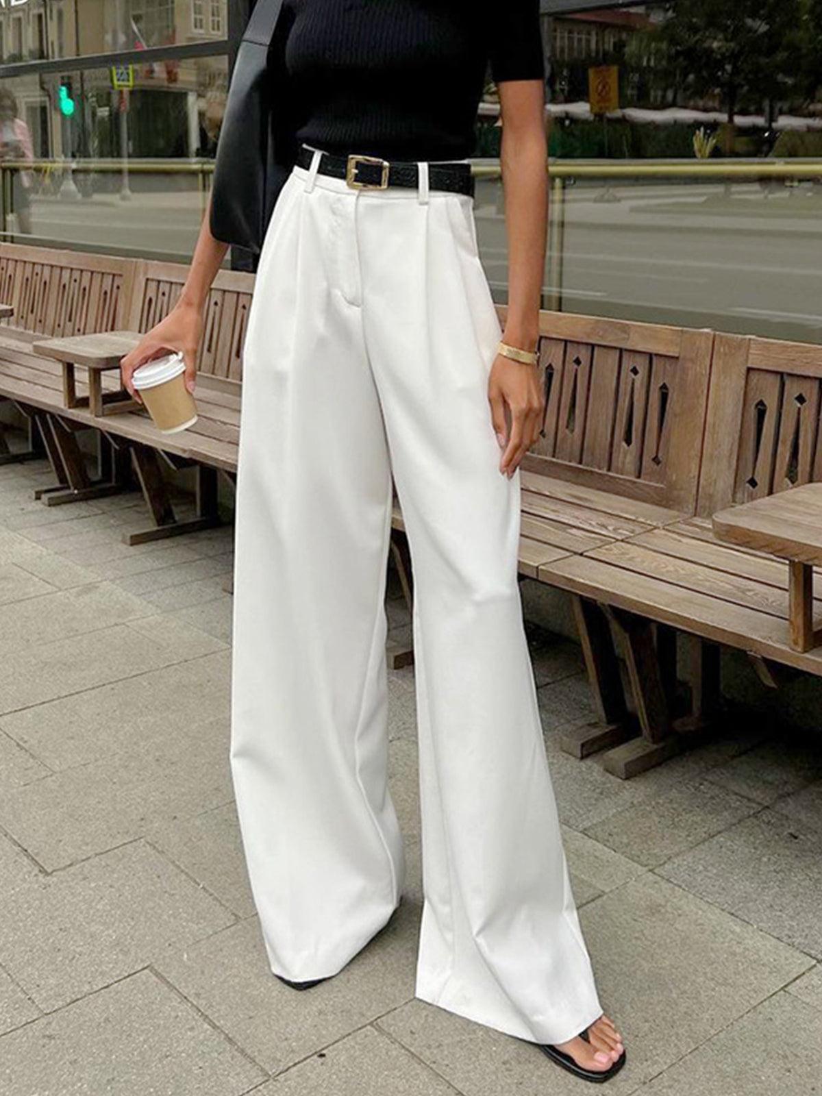 Blair | Women's High-Waisted Pleated Wide Leg Pants