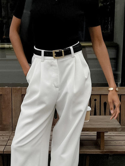 Blair | Women's High-Waisted Pleated Wide Leg Pants
