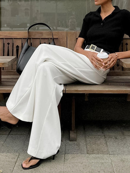 Blair | Women's High-Waisted Pleated Wide Leg Pants