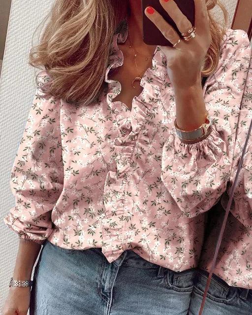 Brenda | Women's Ruffle Long Sleeve Blouse