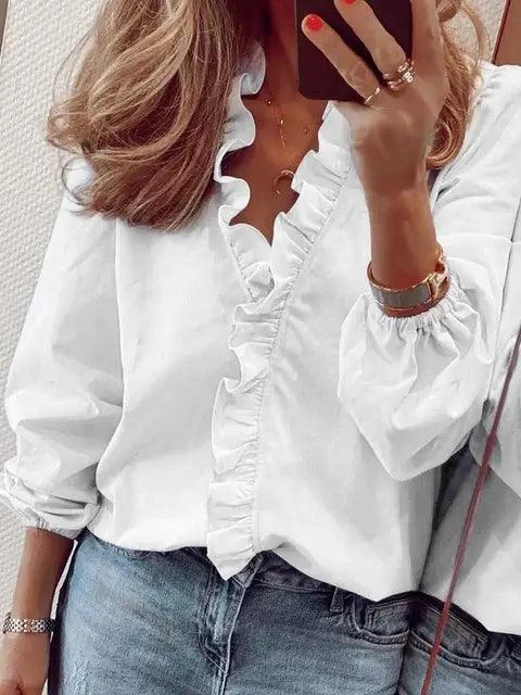 Brenda | Women's Ruffle Long Sleeve Blouse