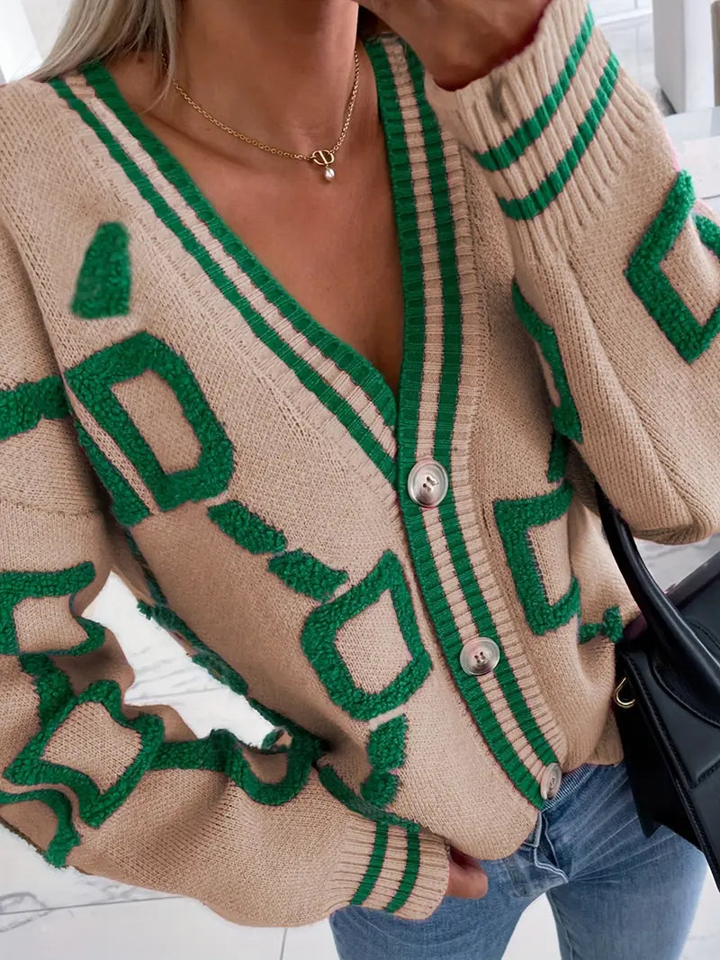 Brooklyn | Women's Button-Down V-Neck Long Sleeve Cardigan