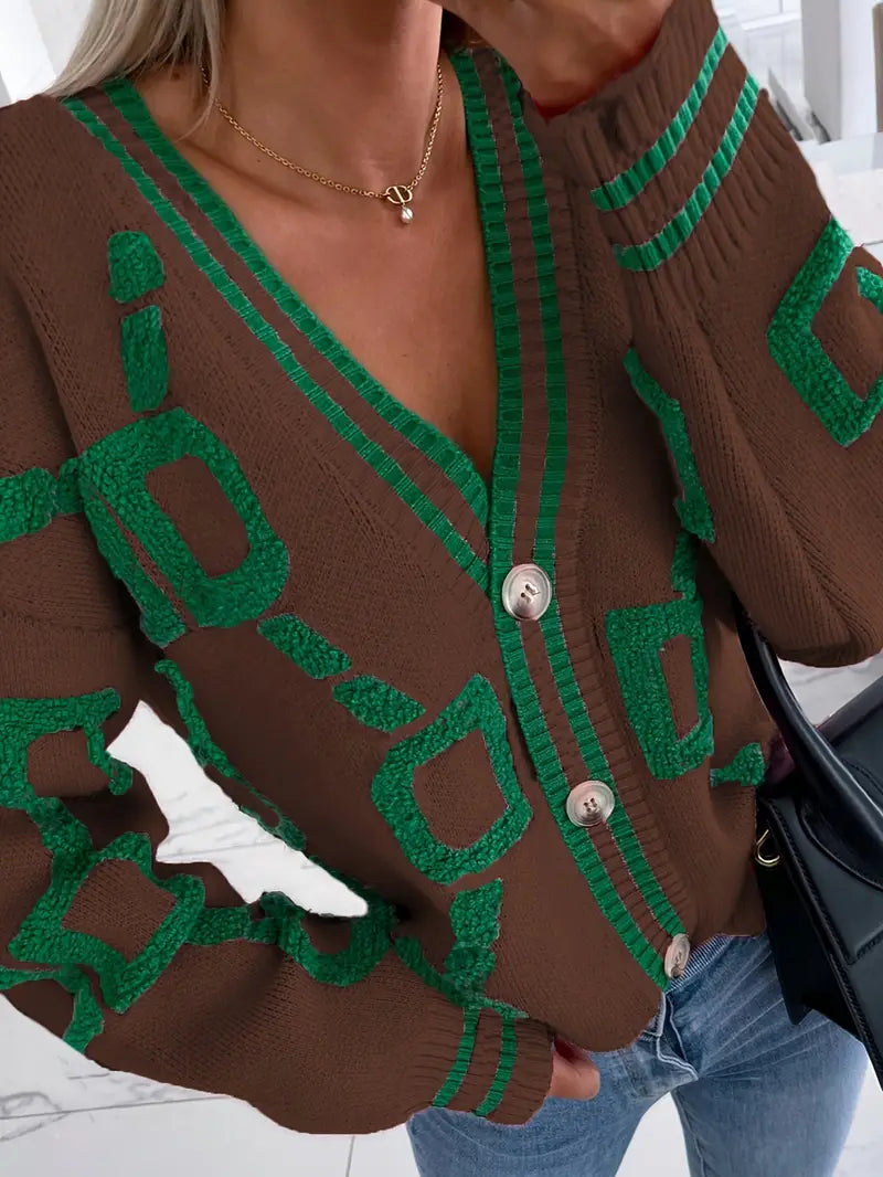 Brooklyn | Women's Button-Down V-Neck Long Sleeve Cardigan