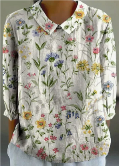 Camila Retro Floral Shirt - Women