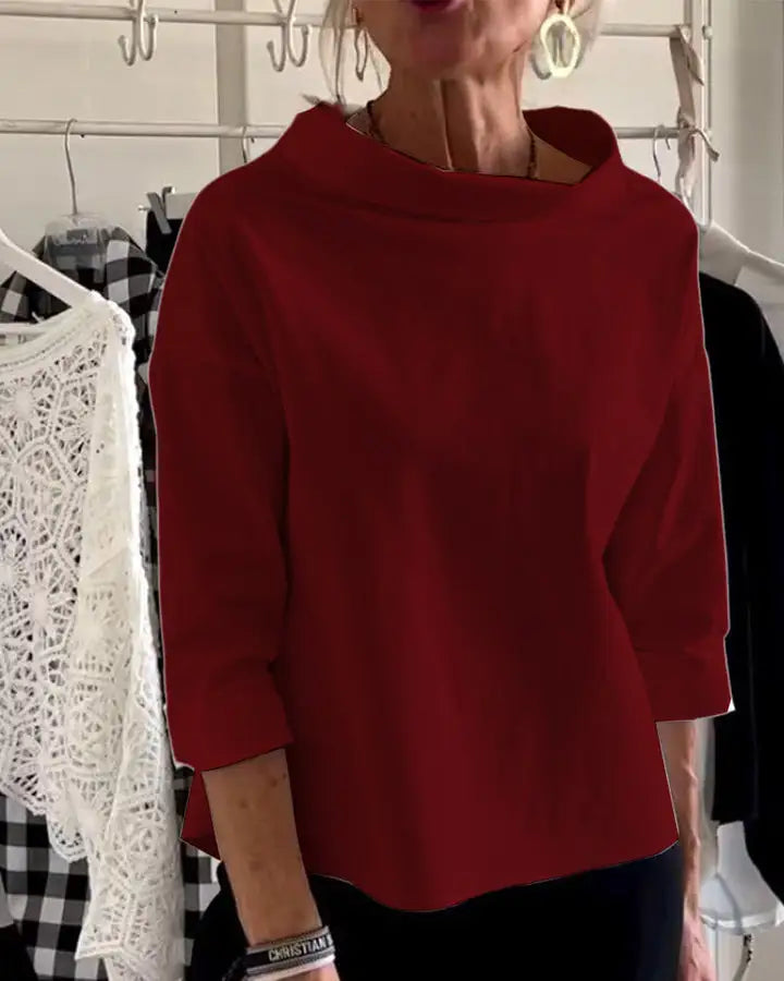 Camille | Women's Oversized Roll Neck Top