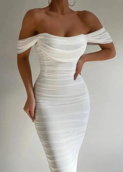 Candice | Women's Off-Shoulder Bodycon Midi Dress