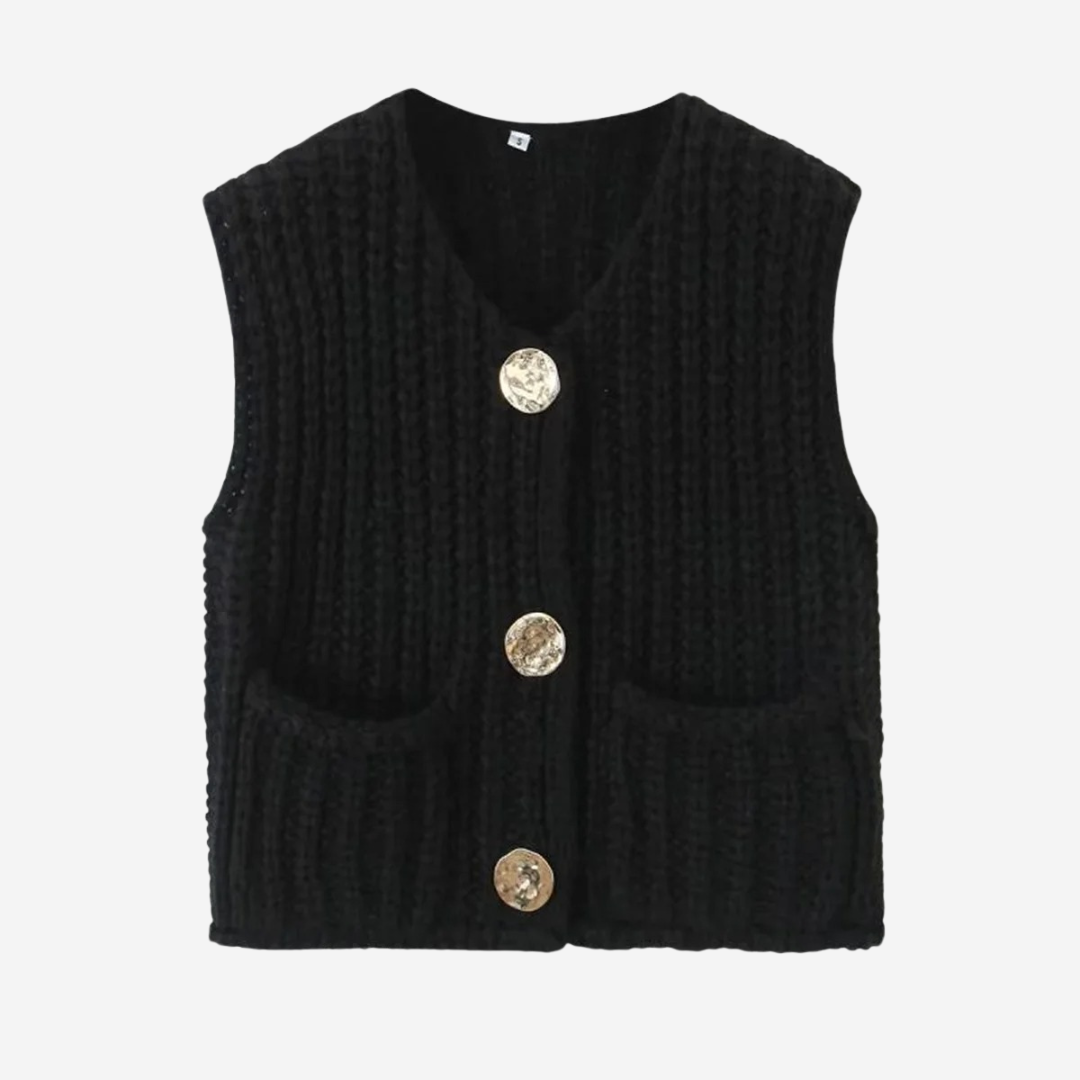 Cara | Women's Button Front Sweater Vest