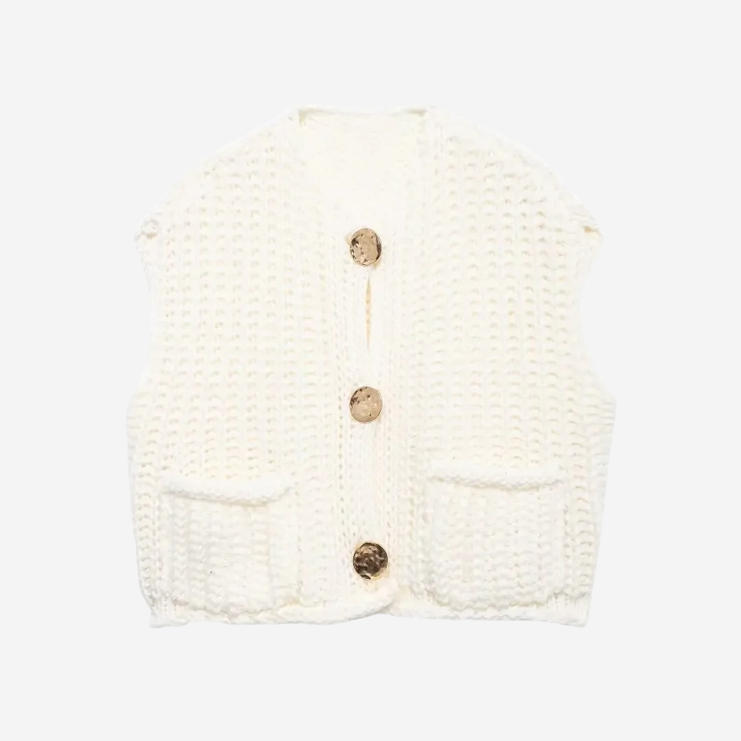 Cara | Women's Button Front Sweater Vest