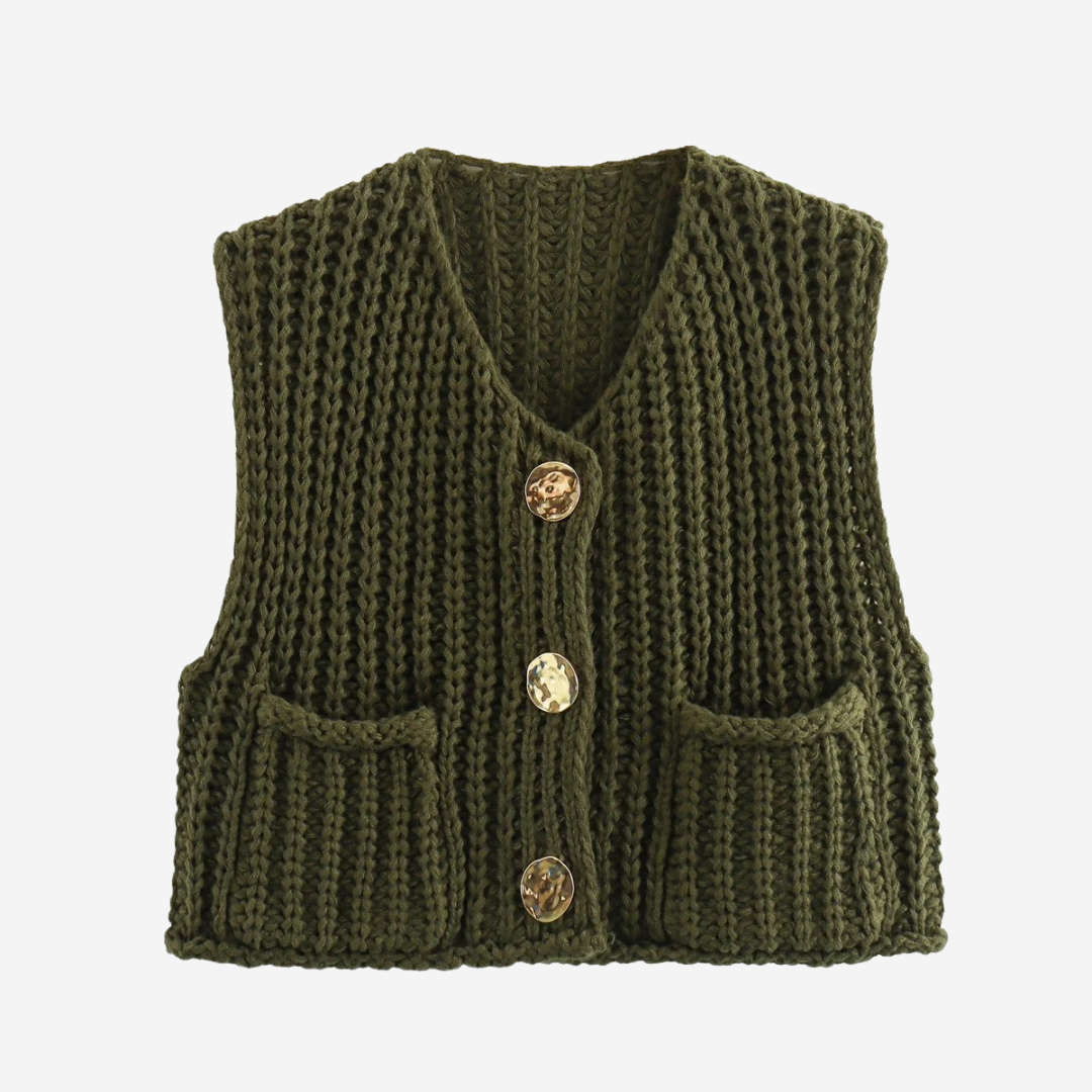 Cara | Women's Button Front Sweater Vest