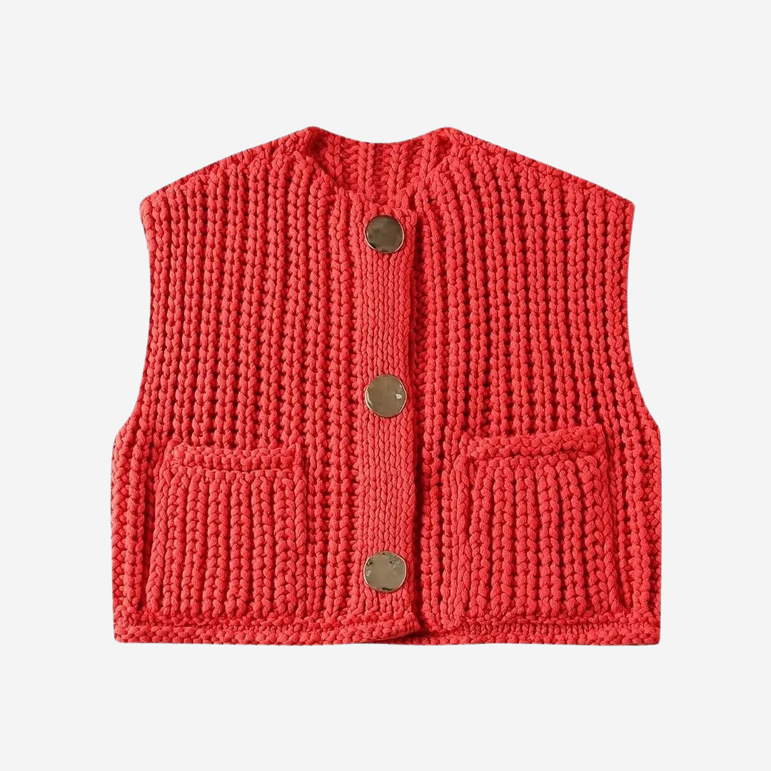 Cara | Women's Button Front Sweater Vest