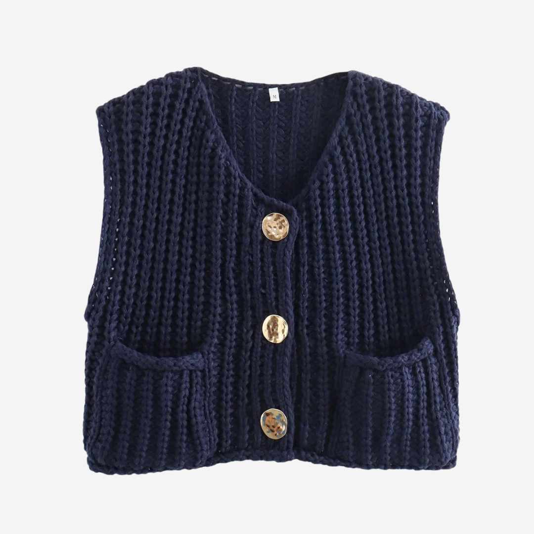Cara | Women's Button Front Sweater Vest