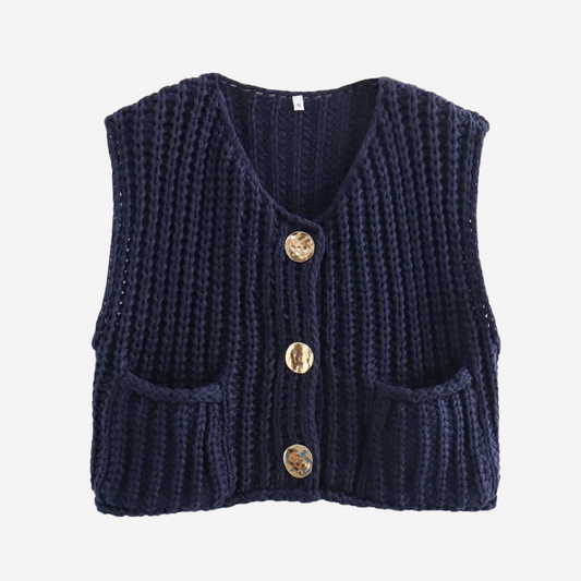 Cara | Women's Button Front Sweater Vest