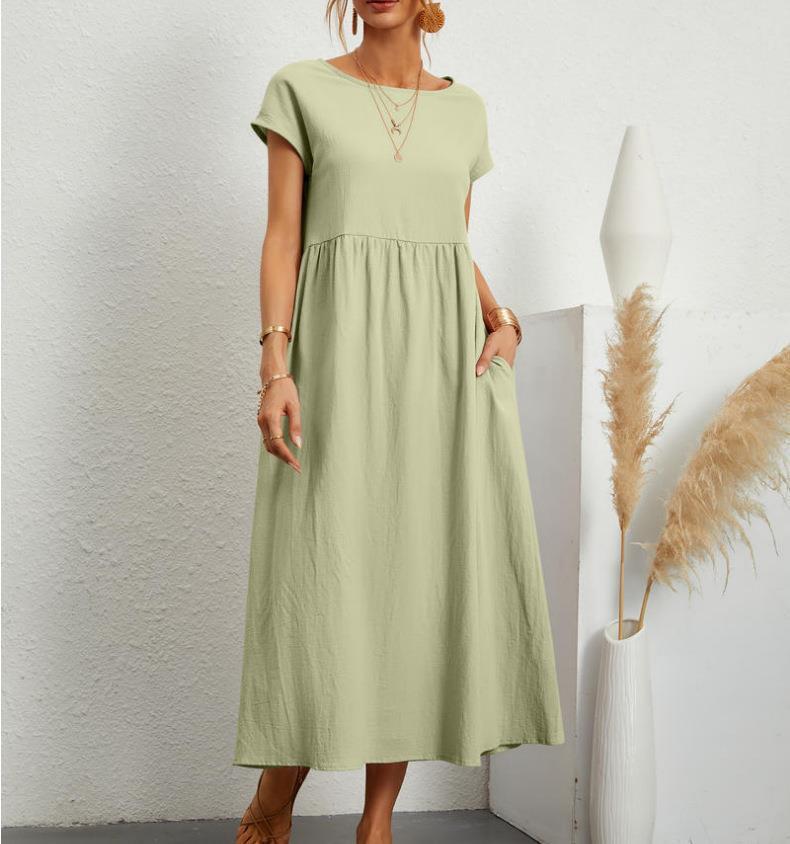 Casey | Women's Short Sleeve A-Line Midi Dress
