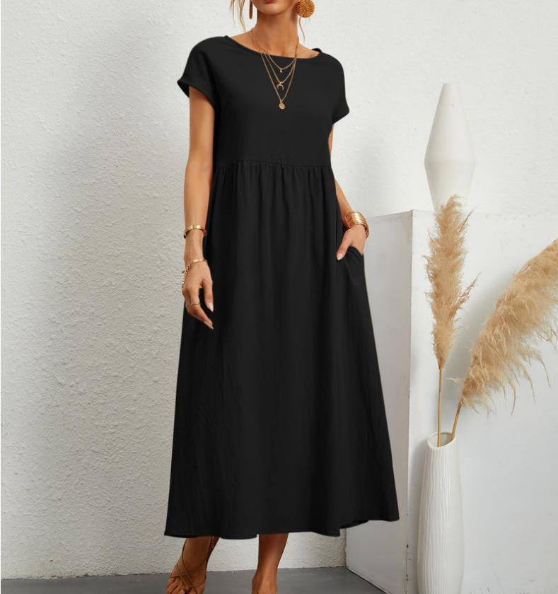 Casey | Women's Short Sleeve A-Line Midi Dress