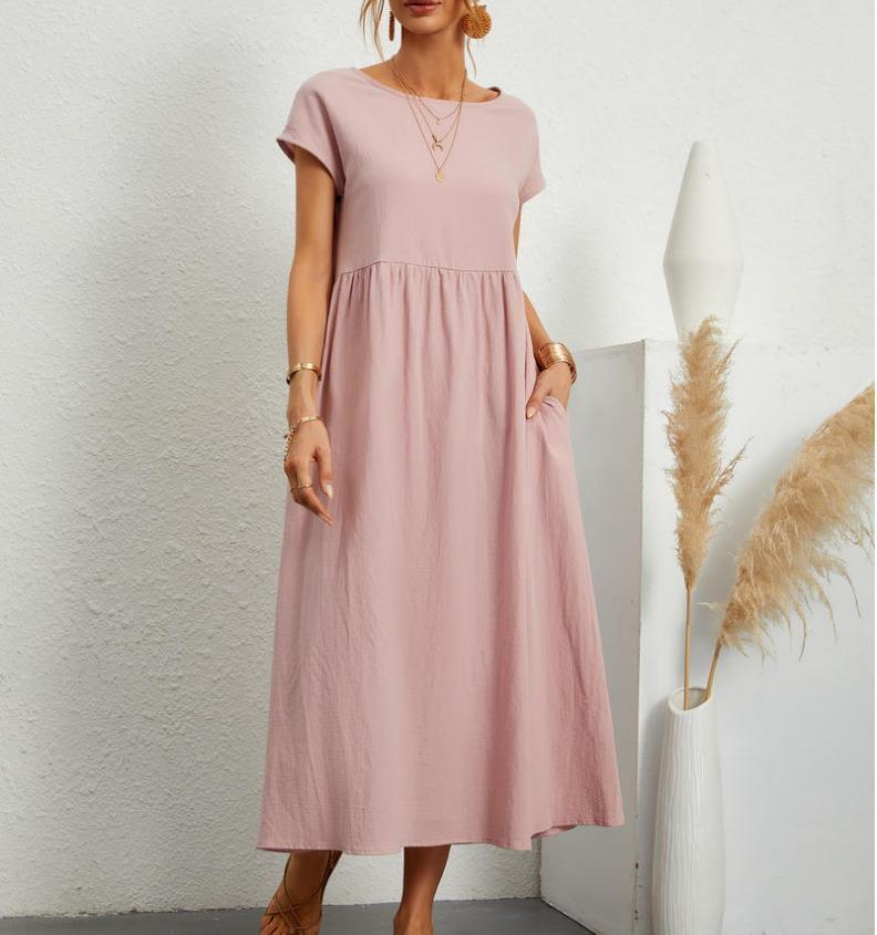 Casey | Women's Short Sleeve A-Line Midi Dress