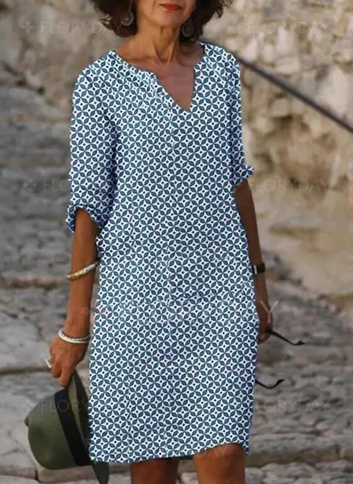 Cassandra | Women's V-Neck Midi Dress